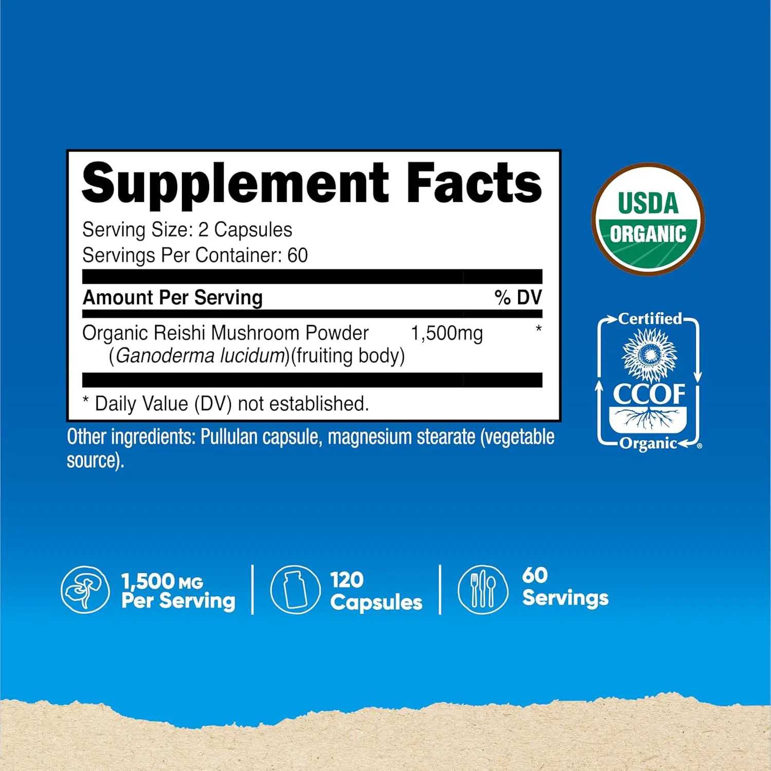 Nutricost Organic Reishi Mushroom Capsules